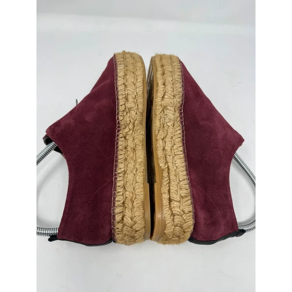 Eric Michael Serena Slip-On Suede Zip Espadrille Platform Made in Spain Size 37